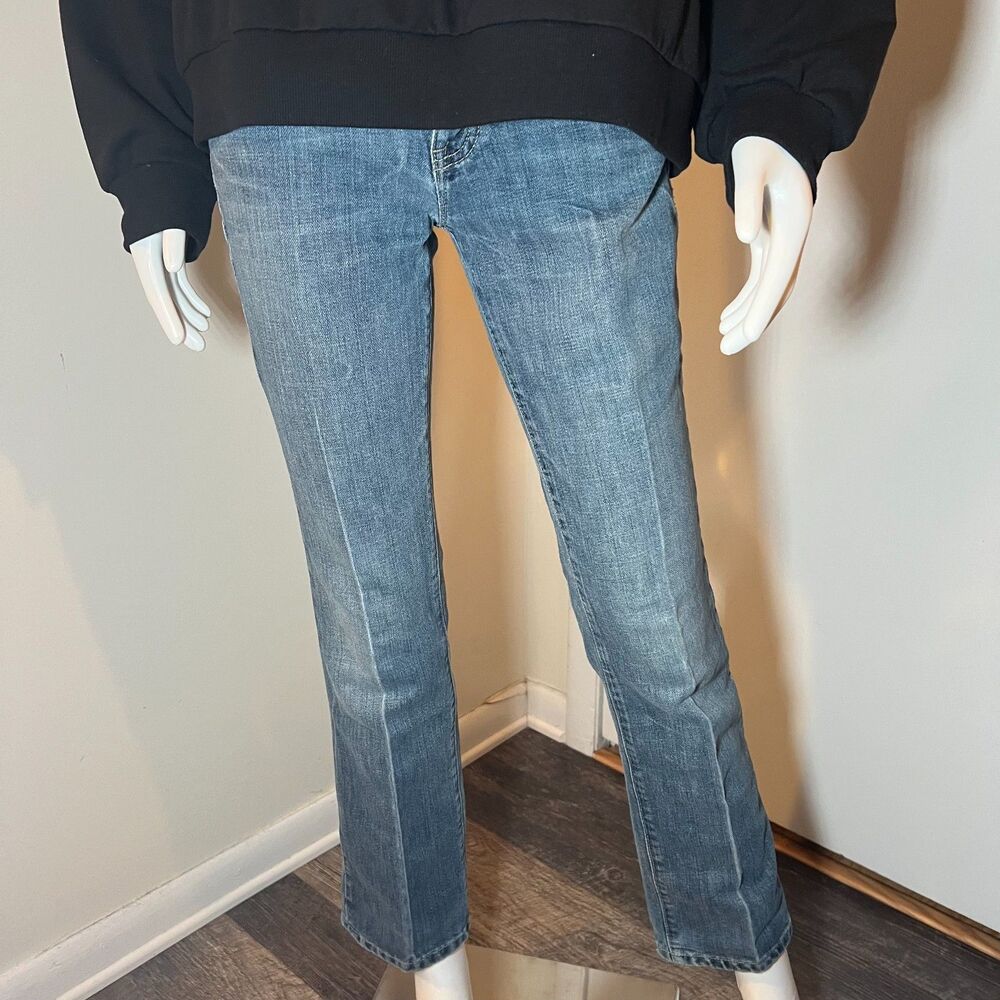 Vintage Y2K GAP Straight Boy Cut Ankle Denim Jeans Distressed Boho Western Prep